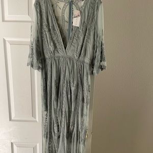 Wishlist apparel sage green maxi dress